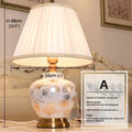 Axyaa Modern White Ceramics LED Table Lamp for Home Decor in Living Room