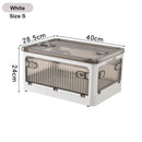 Axyaa Stackable Storage Box with Wheels - Outdoor Organizer for Clothes, Toys, Books