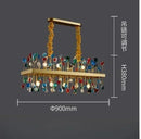 Axyaa Colorful Crystal Chandelier Modern Luxury Living Room Pendant Lamp