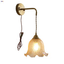 Axyaa Amber Glass LED Wall Sconce Adjustable Modern Bathroom Lamp