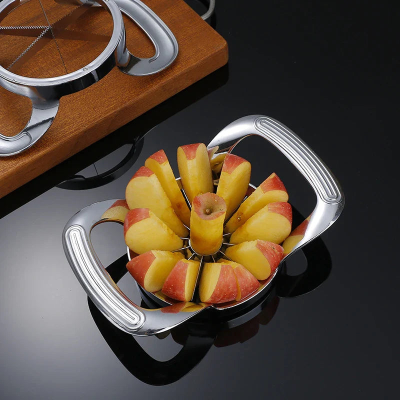 Axyaa Stainless Steel Fruit Cutter & Divider - Ultra-Sharp Apple, Orange, Pear Slicer