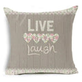Axyaa Letter Print Pillow Case 45x45 cm Linen Cushion Cover for Home Decor