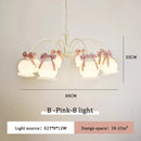 Axyaa Pink Bow Chandelier for Kids' Room & Kitchen - Nordic Design Home Lighting