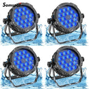 Axyaa 18LEDs RGBWA+UV Par Lights: Waterproof & High Brightness Stage Lighting