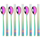 Axyaa Black Gold Stainless Steel Cutlery Set - 10Pcs Luxury Korean Tableware