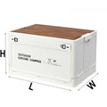 Axyaa Wood Grain Car Trunk Organizer Foldable Storage Box - Foldable Camping Picnic Container
