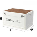 Axyaa Wood Grain Car Trunk Organizer Foldable Storage Box - Foldable Camping Picnic Container