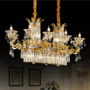 Axyaa All-Copper Crystal Chandelier: Luxurious European Court Style LED Living Room Lamp