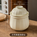 Axyaa Large Ceramic Kimchi Jar with Lid and Sealed Storage