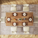 Axyaa Farmhouse Kitchen Dining Table, 63-inch Large Rectangular Tabletop for 4-6 People
