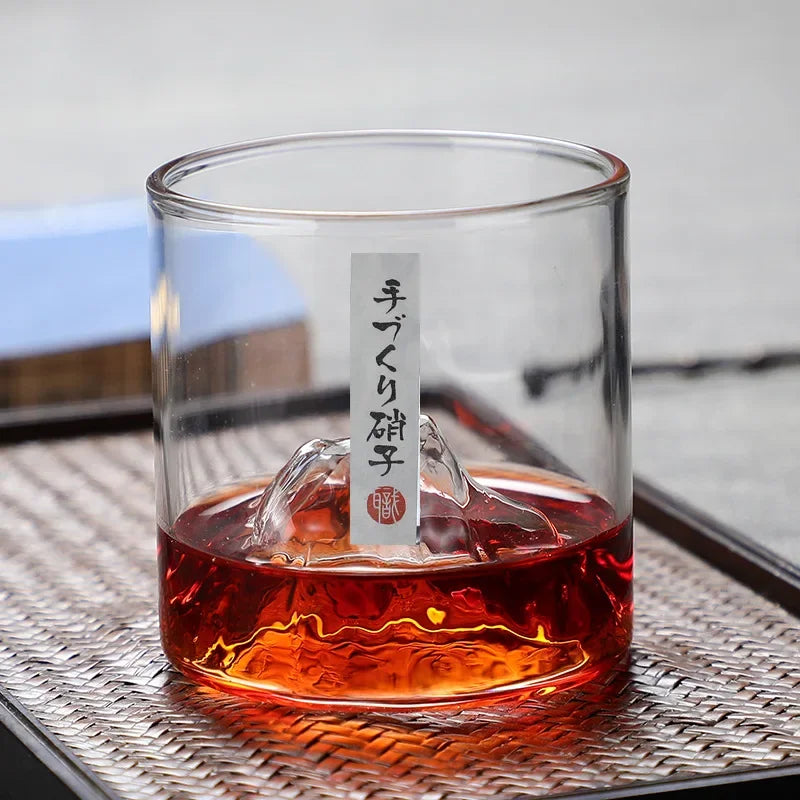 Axya Glass Whiskey Tea Cup Mountain Red Wine Glass Heat-Resistant Transparent Glass