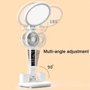 Axyaa LED Desk Lamp with Fan and USB Charge, Dimmable Foldable Table Light