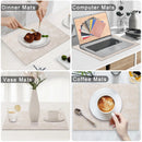 Axyaa Heat Resistant Leather Placemats - Waterproof Non-slip Kitchen Table Mats
