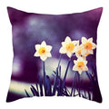 Axyaa Flower Printed Pillow Case - Decorative Polyester Cushion Cover - 45x45cm