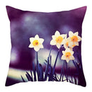 Axyaa Flower Printed Pillow Case - Decorative Polyester Cushion Cover - 45x45cm