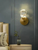 Gold Crystal LED Wall Lamp by Axyaa: Modern Luxury Sconce for Home Decor