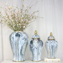 Axyaa Gold General Jar: European Style Home Decor & Tabletop Ceramic Decoration