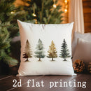 Axyaa Festive Scene Christmas Cushion Cover for Sofa, Bedroom, Car Pillow