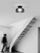 Axyaa Glass Ceiling Lamp Modern Minimalism LED Copper Lighting