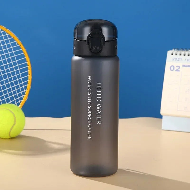 Axyaa Bounce Cover Sports Water Bottle - Leak Proof Plastic Drinking Cup - Portable and Durable
