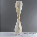 Axyaa Japanese Style Wooden Floor Lamp LED Bedroom Living Room Stand Light