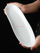 Axyaa Ceramic Flat Plate for Sushi and Cold Dishes