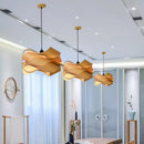 Axyaa Wood Color Bar LED Pendant Lights | Modern Nordic Kitchen Lighting Fixtures