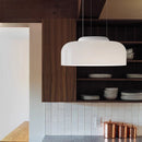 Axyaa White Jade Glass Chandeliers for Restaurants Minimalist Nodic Lamp Home Decor