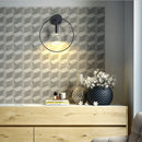 Axyaa Circle LED Wall Lamp: Nordic Wrought Iron Sconces for Bedroom and Home Decor