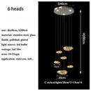 Axyaa Nordic Rrian Droplet Glass Chandelier for Luxury Living Room, Staircase, Dining, and Home Decoration
