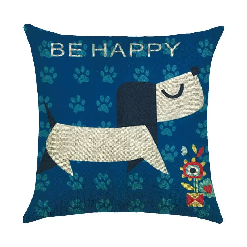Axyaa Animal Print Pillow Cover: Stylish Sofa & Chair Linen Cushion Cover Art