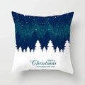 Blue Winter Snowflake Pillowcase for Stylish Christmas Decor by Axyaa