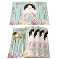 Axyaa Vintage Flower Non-slip Table Mats - Set of 6