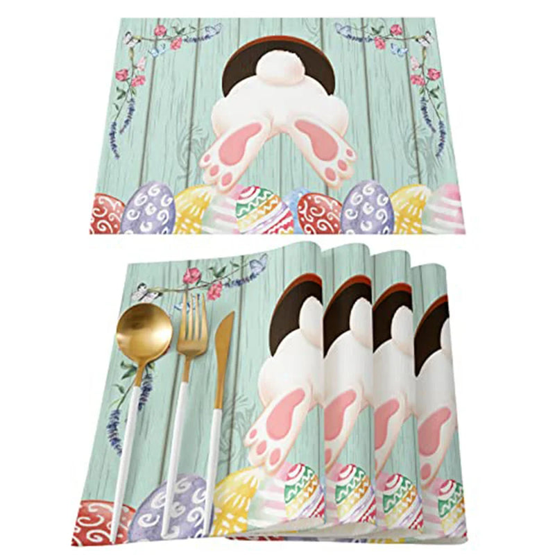 Axyaa Vintage Flower Non-slip Table Mats - Set of 6