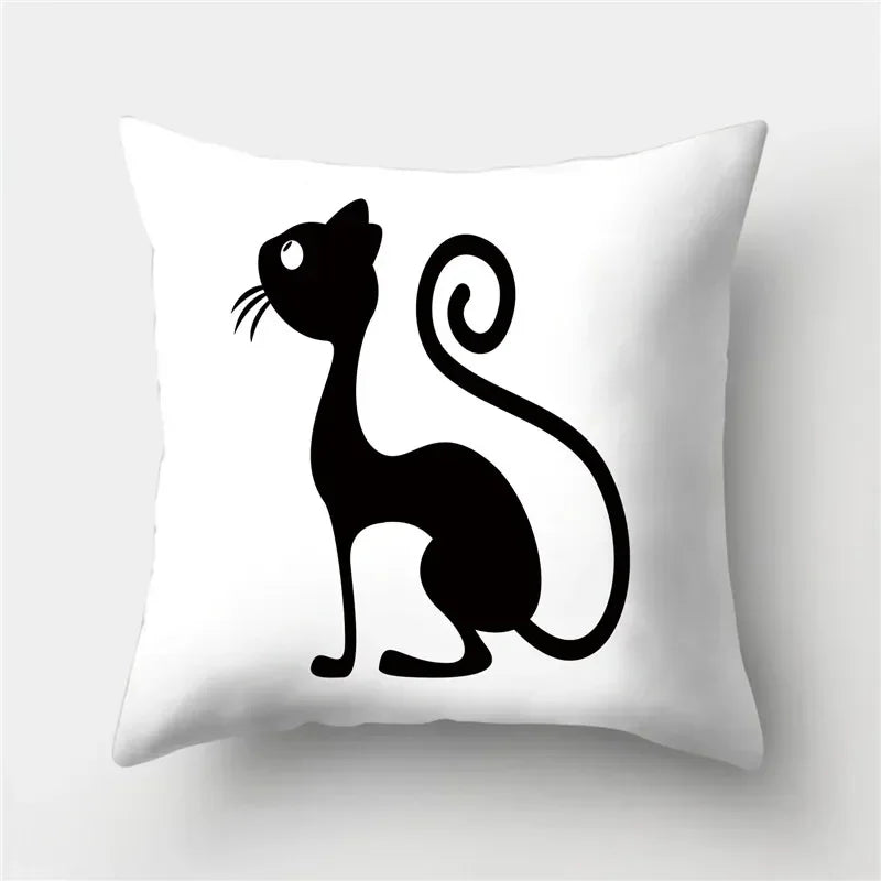 Cute Cat Cushion Cover 45x45cm - Axyaa Home Decor Pillowcases