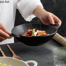 Axyaa Stone Ceramic Double Ear Soup Bowl - Restaurant Tableware