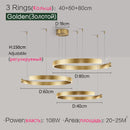 Nordic Modern Chandelier Ring Light LED Pendants Round Lamps, Axyaa Brand