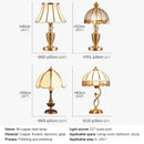 Axyaa Luxury Glass Copper LED Table Lamp for Home Living Room