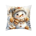 Axyaa Winter Snowman Pillowcase - Festive Sofa Decor & Gift