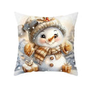 Axyaa Winter Snowman Pillowcase - Festive Sofa Decor & Gift