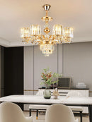 Axyaa Light Luxury Crystal Chandelier for Living, Dining, and Bedroom
