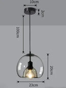 Axyaa Glass Chandelier: Stylish Nordic Pendant Light for Dining Room and Bedroom
