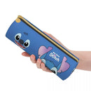 Axyaa Stitch Cartoon Leather Pencil Case: Cute Pen Holder for Students, Big Capacity Gift