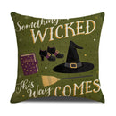 Axyaa Halloween Pillowcase 45x45 Demonic Funny Sofa Pillow Cover Linen Cushion Cover