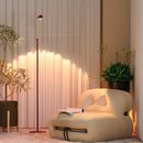 Axyaa Nordic Red Cob Floor Lamp: Height & Angle Adjustable, Eye Protection Standing Light