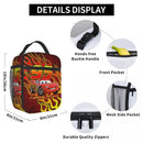 Axyaa Lightning Mcqueen Insulated Lunch Bag for School, Bento Box Cooler
