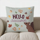 Axyaa October Floral Wreath Decorative Pillow Cover for Sofa, Bedroom, Car
