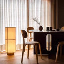 Axyaa Japanese Style Wabi-sabi Floor Lamp with Vintage Cloth Lampshade