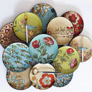 Axya Hand-Painted Ceramic Dinner Plate Set