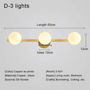 Nordic Copper LED Mirror Wall Light for Home Decor, Axyaa Glass Fixture